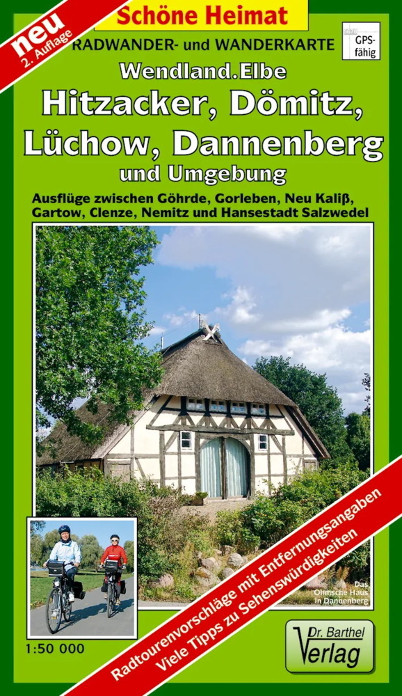 Radwander- und Wanderkarte Wendland.Elbe, Hitzacker, Dömitz, Lüchow, Dannenberg und Umgebung main product photo