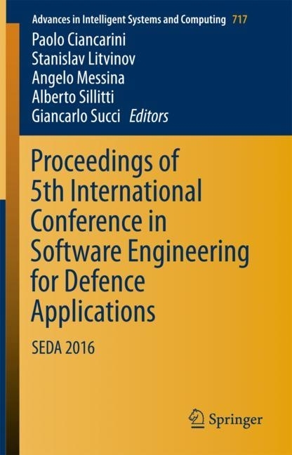 Proceedings of 5th International Conference in Software Engineering for Defence Applications main product photo