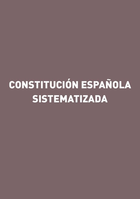 Constitución española sistematizada main product photo