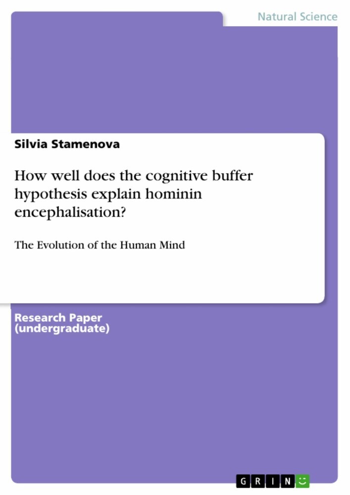 How well does the cognitive buffer hypothesis explain hominin encephalisation? main product photo
