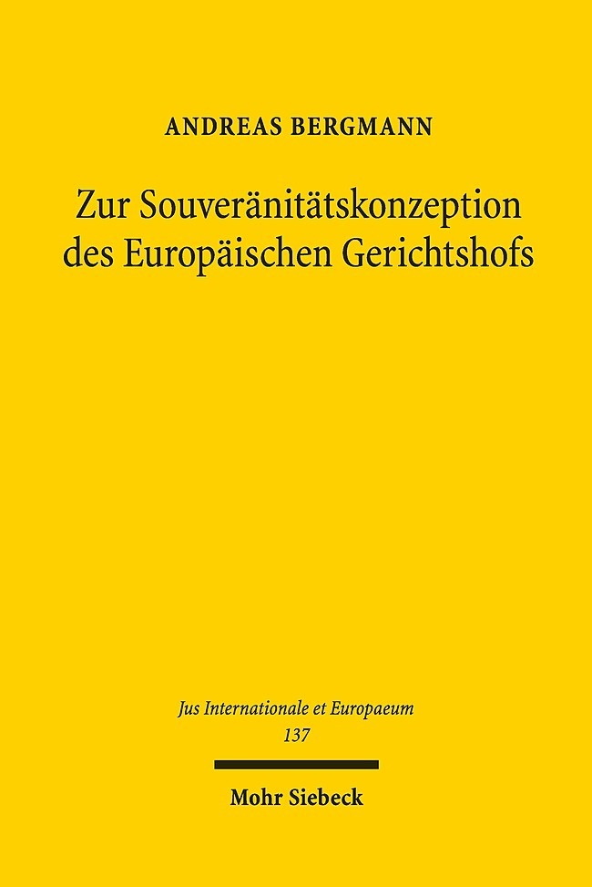 Zur Souveränitätskonzeption des Europäischen Gerichtshofs main product photo
