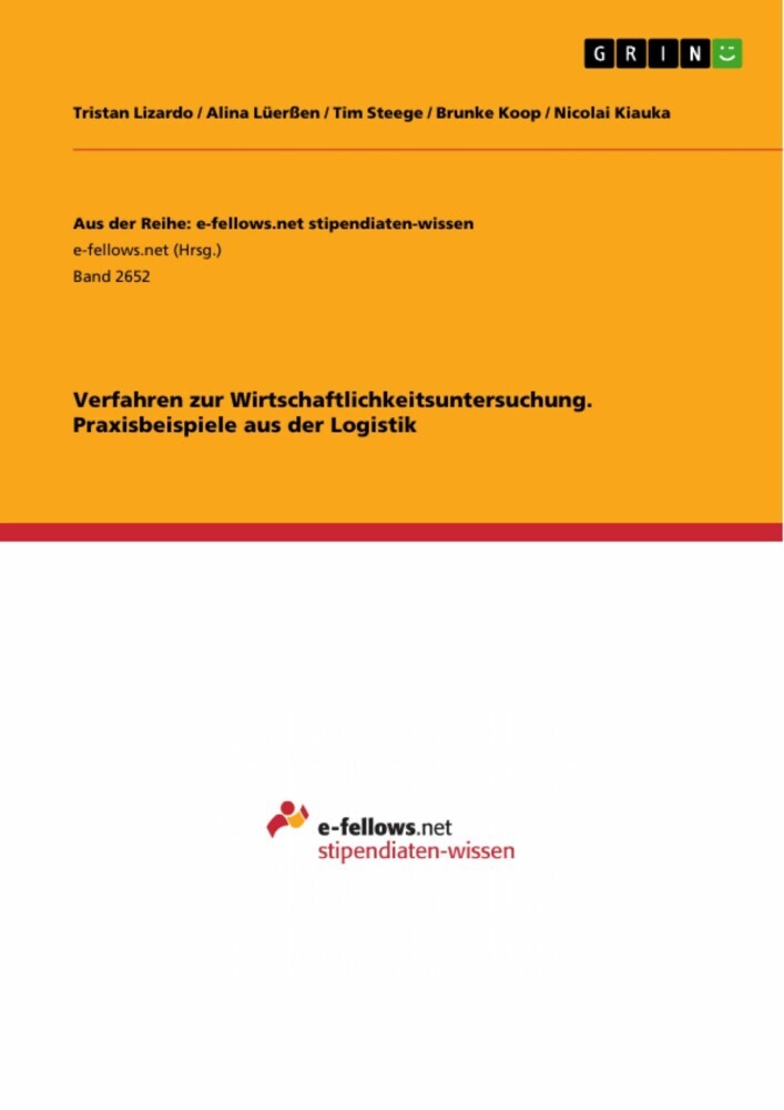 Verfahren zur Wirtschaftlichkeitsuntersuchung. Praxisbeispiele aus der Logistik main product photo
