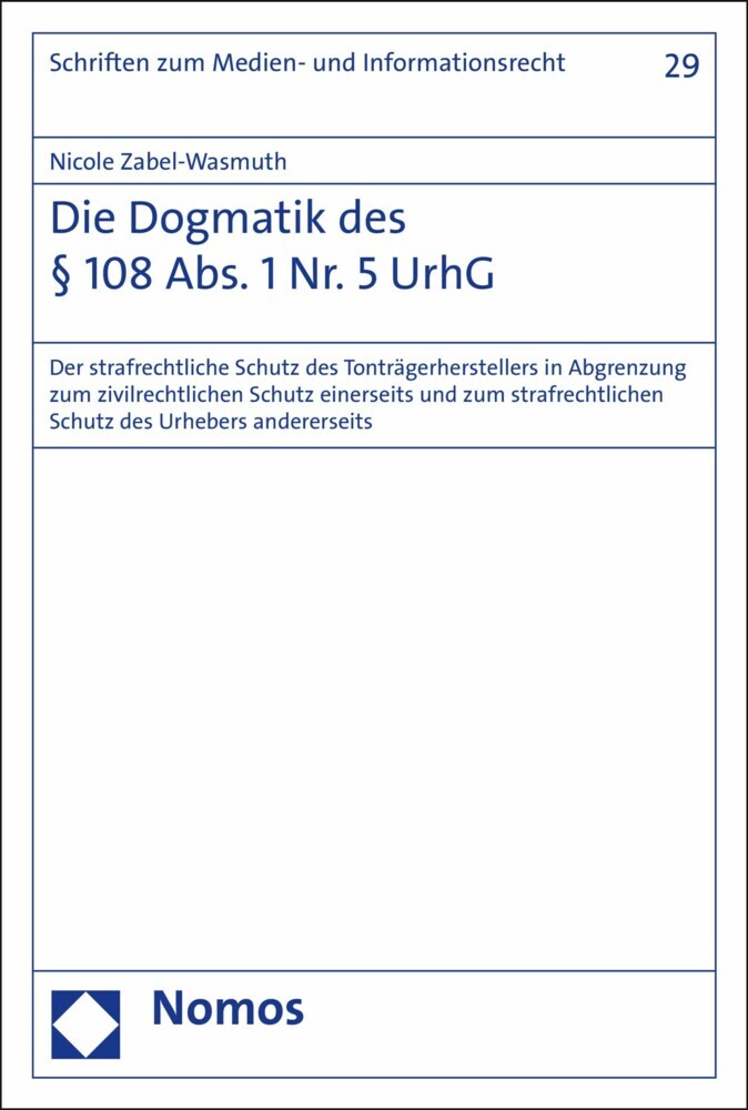Die Dogmatik des 108 Abs. 1 Nr. 5 UrhG main product photo