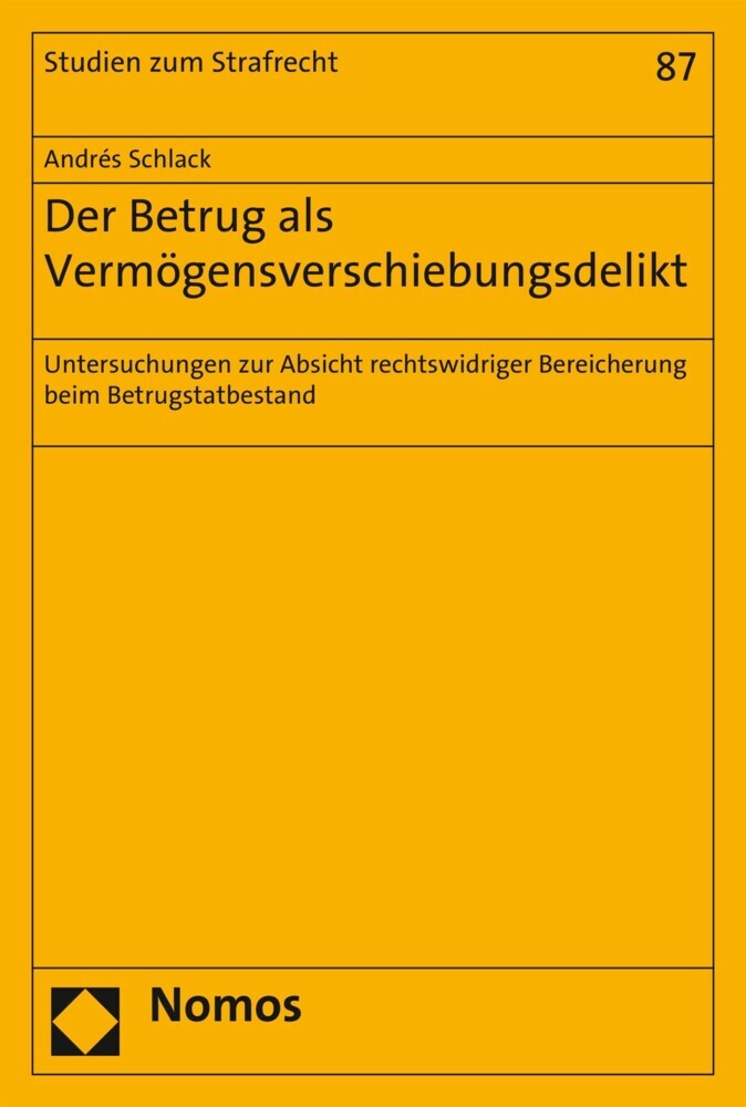 Der Betrug als Vermögensverschiebungsdelikt main product photo