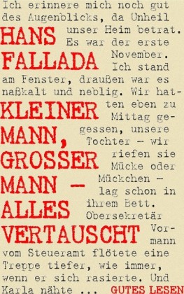 Kleiner Mann, großer Mann - alles vertauscht