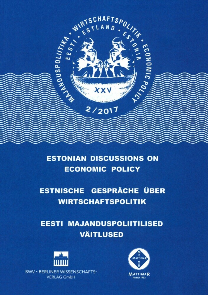 Estnische Gespräche über Wirtschaftspolitik 2/2017 main product photo