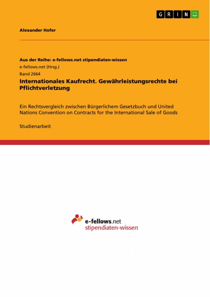 Internationales Kaufrecht. Gewährleistungsrechte bei Pflichtverletzung main product photo