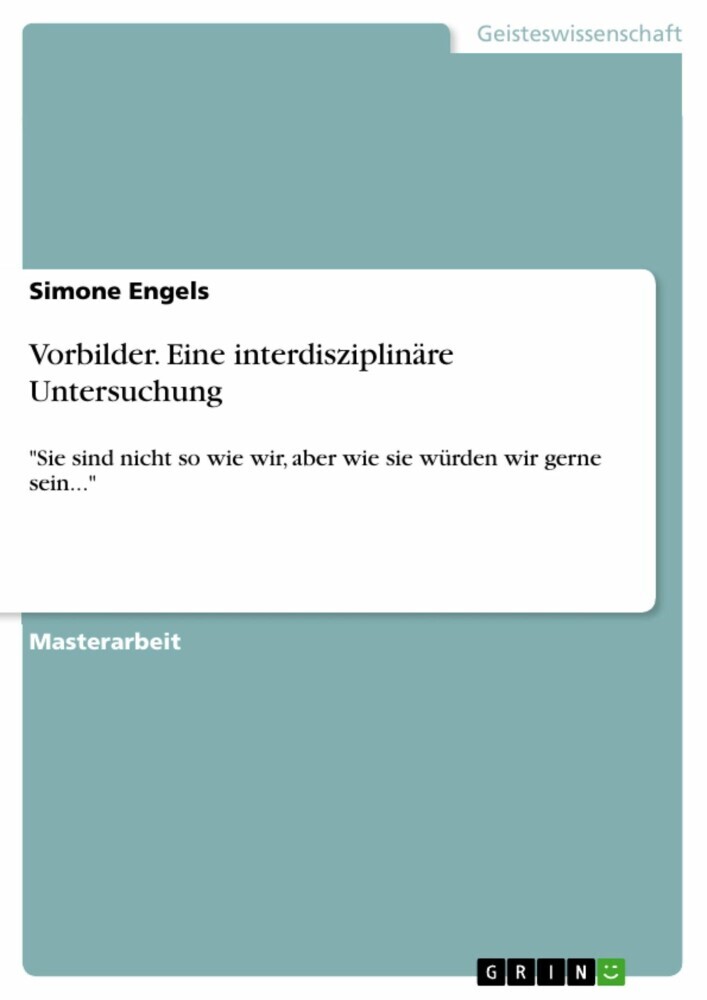 Vorbilder. Eine interdisziplinäre Untersuchung main product photo