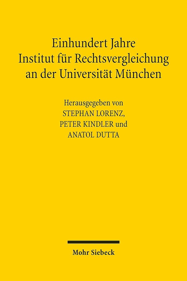 Einhundert Jahre Institut für Rechtsvergleichung an der Universität München main product photo