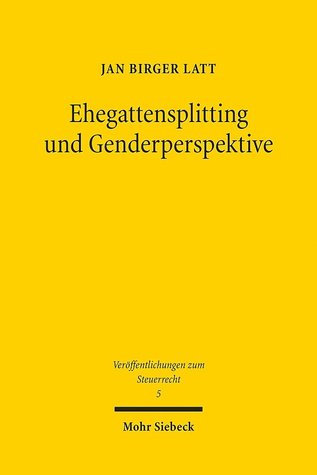 Ehegattensplitting und Genderperspektive main product photo