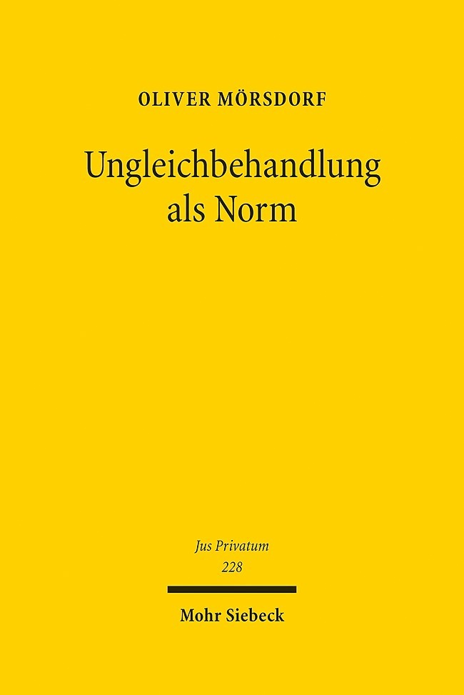 Ungleichbehandlung als Norm main product photo