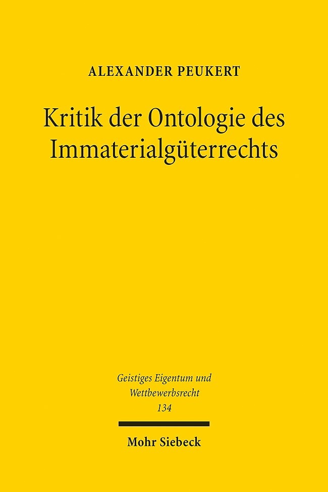 Kritik der Ontologie des Immaterialgüterrechts main product photo