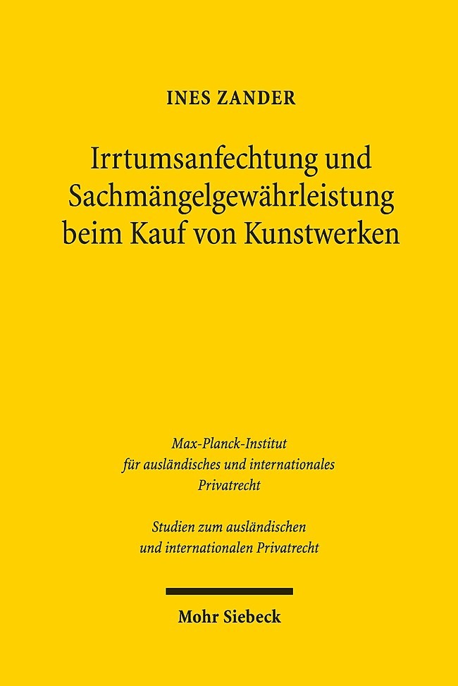 Irrtumsanfechtung und Sachmängelgewährleistung beim Kauf von Kunstwerken main product photo