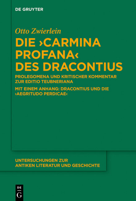 Die 'Carmina profana' des Dracontius main product photo