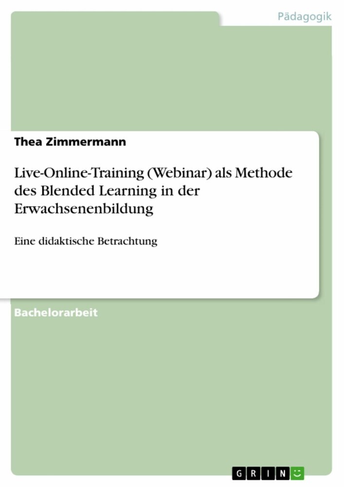 Live-Online-Training (Webinar) als Methode des Blended Learning in der Erwachsenenbildung main product photo