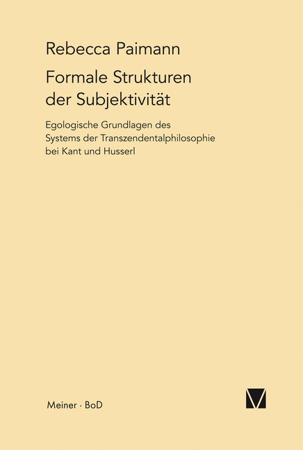 Formale Strukturen der Subjektivität main product photo