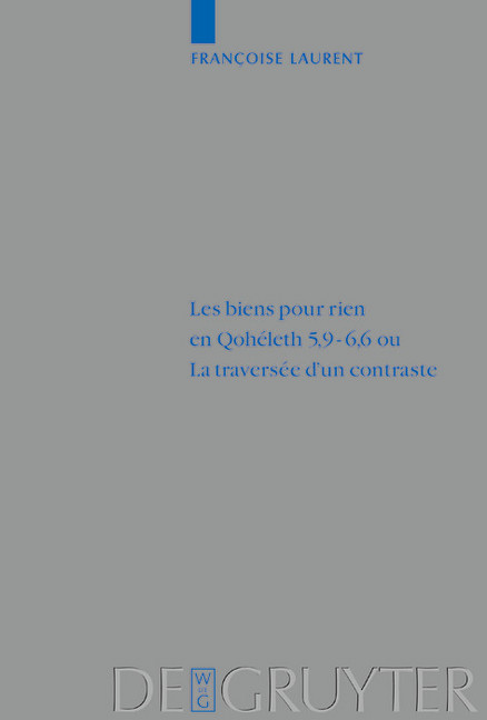 Les biens pour rien en Qohéleth 5,9-6,6 ou. La traversée d'un contraste main product photo