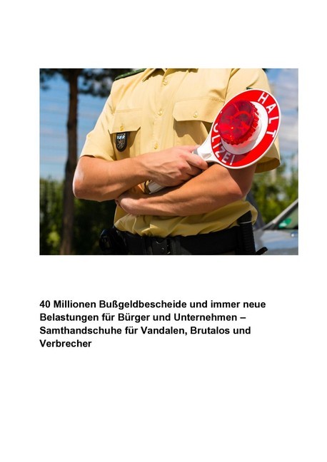 40 Millionen Bußgeldbescheide und immer neue Gebühren für Bürger und Unternehmen main product photo