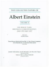 Collected Papers of Albert Einstein, Volume 15 (Translation)