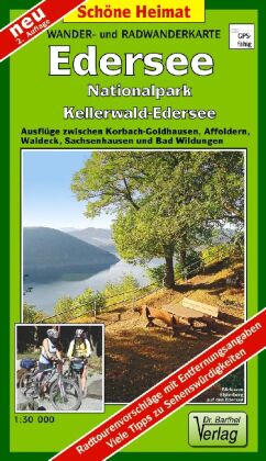 Wander- und Radwanderkarte Edersee, Nationalpark Kellerwald-Edersee