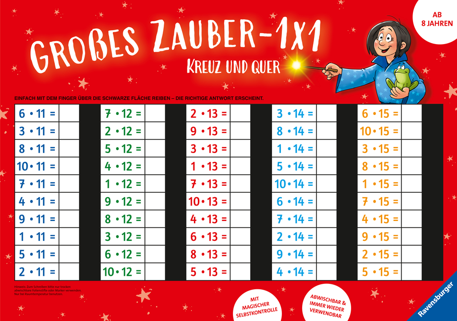 Ravensburger Zaubertafel - Großes Zauber-1x1: Kreuz und quer main product photo