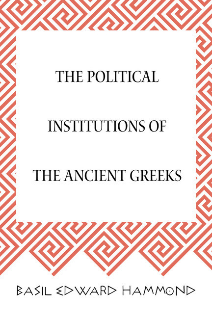 The Political Institutions of the Ancient Greeks main product photo