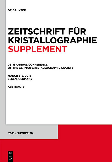 26th Annual Conference of the German Crystallographic Society, March 5-8, 2018, Essen, Germany main product photo