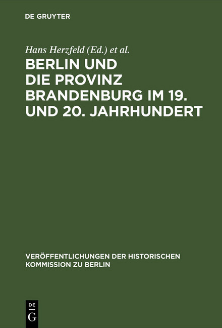 Berlin und die Provinz Brandenburg im 19. und 20. Jahrhundert main product photo