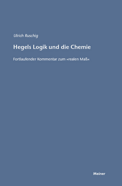 Hegels Logik und die Chemie main product photo