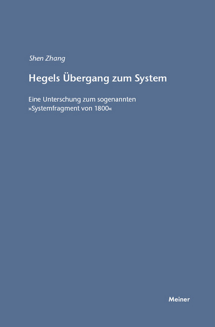 Hegels Übergang zum System main product photo