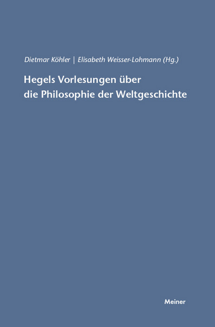 Hegels Vorlesungen über die Philosophie der Weltgeschichte main product photo