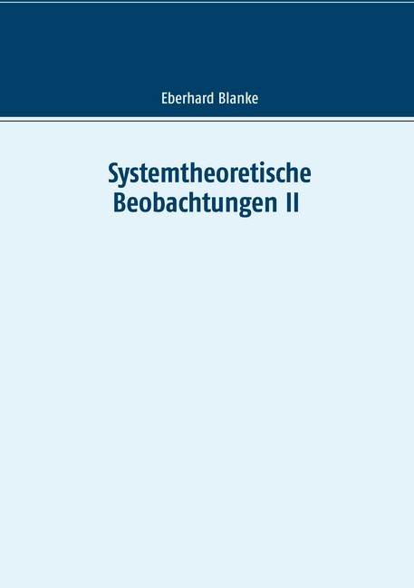 Systemtheoretische Beobachtungen II main product photo