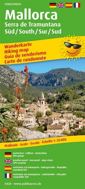 PublicPress Wanderkarte Mallorca - Serra de Tramuntana Süd / South / Sur / Sud main product photo
