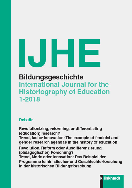 IJHE Bildungsgeschichte - International Journal for the Historiography of Education main product photo