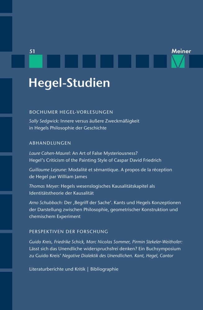Hegel-Studien Band 51 main product photo