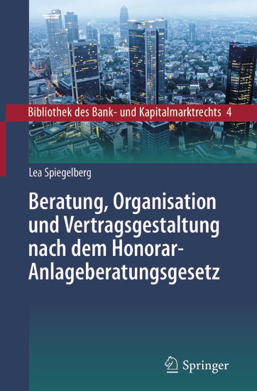 Beratung, Organisation und Vertragsgestaltung nach dem Honorar-Anlageberatungsgesetz main product photo