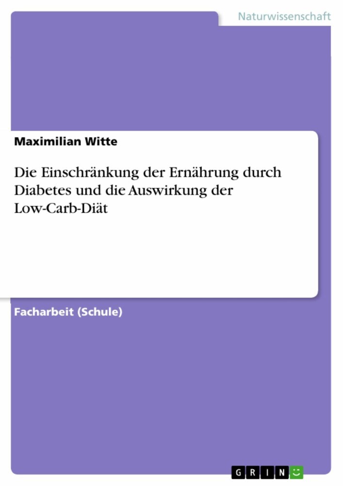Die Einschränkung der Ernährung durch Diabetes und die Auswirkung der Low-Carb-Diät main product photo