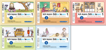 Ich kann Sätze lesen Teil 1 - In Sprechsilben - 90 Bild-Satz-Karten mit Selbstkontrolle. Tl.1