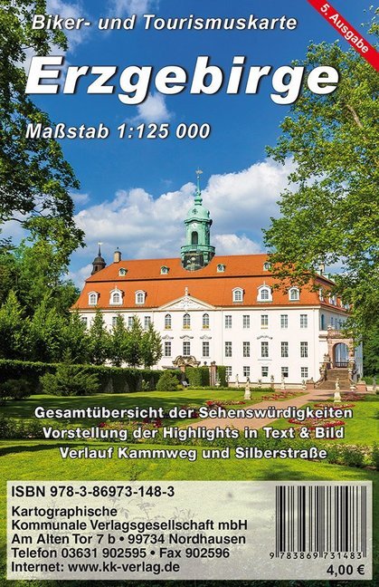 KKV Biker- und Tourismuskarte Erzgebirge main product photo
