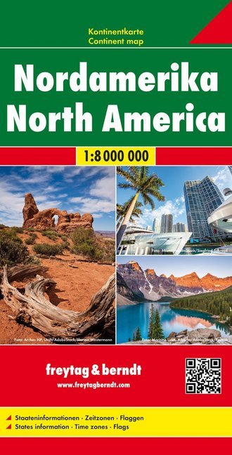 Freytag & Berndt Kontinentkarte Nordamerika 1:8 Mio. North America / Amerique du Nord / America del Nord / De America del Norte main product photo