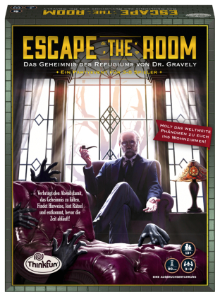 ThinkFun - 76310 - Escape the Room: Das Geheimnis des Refugiums von Dr. Gravely. Könnt ihr alle Geheimnise und Rätsel lösen? Ein Escape-Spiel für Einsteiger.