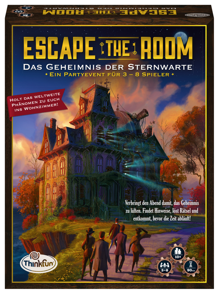 ThinkFun - 76313 - Escape the Room: Das Geheimnis der Sternwarte. Löst die Rätsel und enkommt der Sternwarte! Ein perfektes Escape-Spiel für Einsteiger! main product photo