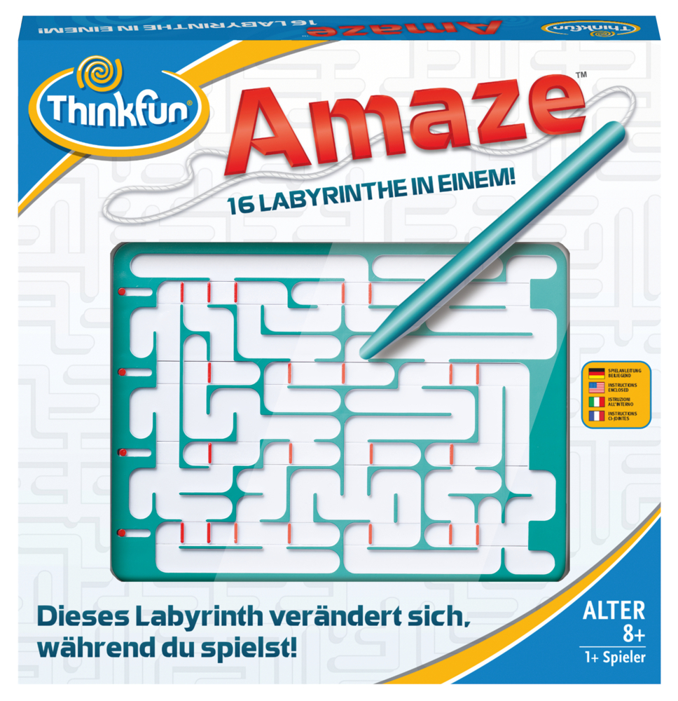 ThinkFun - 76320 - Amaze - ein sich veränderndes Labyrinth. Wer findet den Weg hinaus? Ein Knobelspiel für Jungen und Mädchen ab 8 Jahren main product photo
