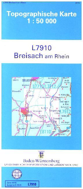 Topographische Karte Baden-Württemberg, Zivilmilitärische Ausgabe - Breisach am Rhein main product photo