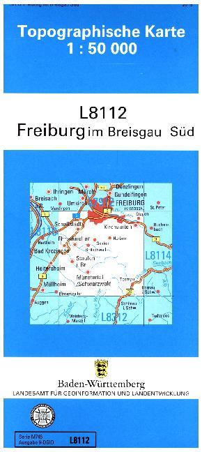 Topographische Karte Baden-Württemberg, Zivilmilitärische Ausgabe - Freiburg im Breisgau Süd main product photo