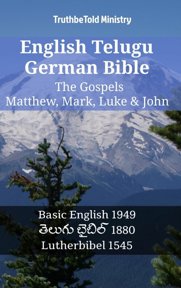 English Telugu German Bible - The Gospels - Matthew, Mark, Luke & John main product photo