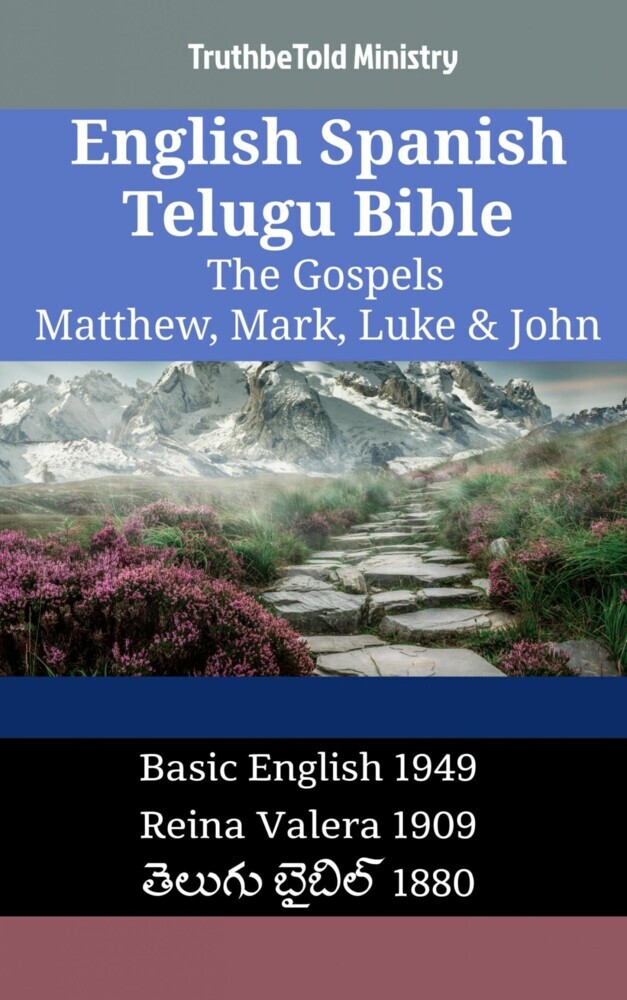 English Spanish Telugu Bible - The Gospels - Matthew, Mark, Luke & John main product photo