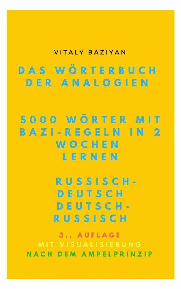 Das Wörterbuch der Analogien Russisch-Deutsch/Deutsch-Russisch mit Bazi-Regeln main product photo