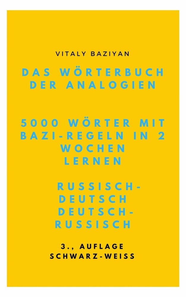 Das Wörterbuch der Analogien Russisch-Deutsch/Deutsch-Russisch mit Bazi-Regeln main product photo
