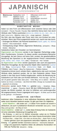 Leporello: Japanisch Kurzgrammatik - Die komplette Grammatik im Überblick